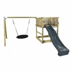 AXI Nestschommel Summer met frame van hout in bruin Schommel met muurbevestiging voor kinderen met nest schommelzitje