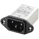 TRU COMPONENTS Netfilter Met IEC-connector, Met schakelaar, Met 2 zekeringen 250 V/AC 6 A 0.8 mH 1 stuk(s)