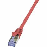 LogiLink CQ3054S RJ45 Netwerkkabel, patchkabel CAT 6A S/FTP 2.00 m Rood Vlambestendig, Snagless 1 stuk(s)