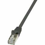 LogiLink CQ3025S RJ45 Netwerkkabel, patchkabel CAT 6A S/FTP 0.50 m Groen Vlambestendig, Snagless 1 stuk(s)