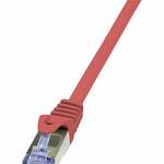 LogiLink CQ3029S RJ45 Netwerkkabel, patchkabel CAT 6A S/FTP 0.50 m Pink Vlambestendig, Snagless 1 stuk(s)