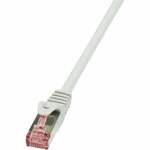 LogiLink CQ2027S RJ45 Netwerkkabel, patchkabel CAT 6 S/FTP 0.50 m Geel Vlambestendig, Snagless 1 stuk(s)