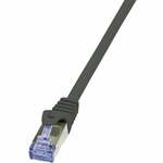 LogiLink CQ2028S RJ45 Netwerkkabel, patchkabel CAT 6 S/FTP 0.50 m Oranje Vlambestendig, Snagless 1 stuk(s)