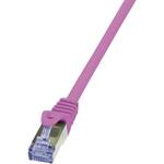 LogiLink CQ3074S RJ45 Netwerkkabel, patchkabel CAT 6A S/FTP 5.00 m Rood Vlambestendig, Snagless 1 stuk(s)
