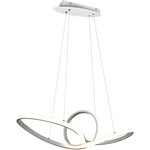 LED Hanglamp - Trion Sonso - 28W - Natuurlijk Wit 4000K - Dimbaar - Rond - Mat Wit - Aluminium