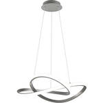 LED Hanglamp - Hangverlichting - Trion Posan - 18W - Aanpasbare Kleur - Dimbaar - Rechthoek - Mat Nikkel - Aluminium