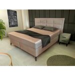 OP=OP Boxspring Onyx 160 x 200 Donkerbeige incl. Pocketboxen XL