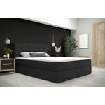 OP=OP Boxspring met opbergruimte Bloss - 160 x 200 Zwart/Antraciet - Extra hoog
