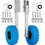 VEVOR Bootstartwielen, 2 stuks rubberbootwielen, opblaasbare boot, 136 kg laadvermogen Afneembare bootspiegel Startwiel Eenvoudig te monteren startwiel voor vlot, kleine kajak