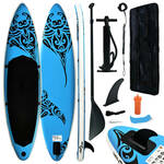 Stand Up Paddleboardset opblaasbaar 320x76x15 cm blauw