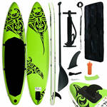 vidaXL Stand Up Paddleboardset opblaasbaar 366x76x15 cm groen
