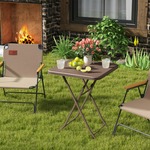 178 cm Lange Biertafel met Zitset 3-Delige Opvouwbare Picknicktafel en Bank Set