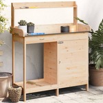 Esschert Design oppottafel met lade en rek bruin