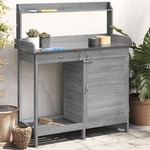 Esschert Design oppottafel met lade en rek bruin