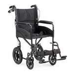 Lichtgewicht transportstoel Compact Lite (12 kg) | MultiMotion | Zitbreedte 45 cm | Zwart | Opvouwbare rolstoel | Transportrolstoel | 10030012