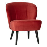 Boom II fauteuil velours oudroze.