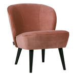 Boom II fauteuil velours oudroze.