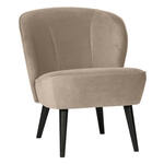 Boom II fauteuil velours oudroze.