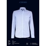 SALE! Giovanni Capraro 910-20 Heren Overhemd - Grijs [Zwart accent] - Maat XL