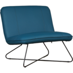 Leren relaxfauteuil idol 571 blauw, blauw leer, blauwe stoel