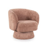 Leitmotiv fauteuil Royal 70 x 71 x 80 cm fluweel/hout roze