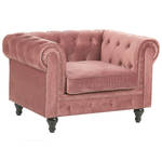 Fauteuil zitbank 1 persoons Sien velvet roze stoel