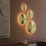 Casper L LED Wandlamp Goud - 2700K warm wit - 19 Watt - Rond - Muurlamp voor binnen en buiten voor binnen en buiten