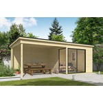 Outdoor Life Julia Tuinhuis 646x296 cm 28 mm vuren blank- Lessenaarsdak- Hout- Outdoor Life