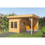 Lariks/Douglas Overkapping Hamar XL type 8 zwart 990x445 cm