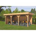 Lariks/Douglas Overkapping Oslo L type 6 zwart 690x380 cm