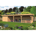 Lariks/Douglas Overkapping Oslo L type 1 basispakket 478x380 cm - incl. EPDM en dakdoorvoer