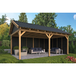 Lariks/Douglas Overkapping Hamar XL type 2 zwart 678x445cm