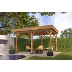 Lariks/Douglas Overkapping Oslo XL type 12 zwart 1303x430 cm