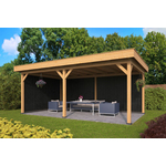 Lariks/Douglas Overkapping Oslo XL type 10 zwart 1303x430 cm