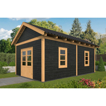 Lariks/Douglas Overkapping Hamar XL type 4 zwart 678x445 cm