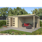 Outdoor Life Maribel Blokhut 700x320 cm 34 mm vuren blank- Zadeldak- Onbehandeld vurenhout- Outdoor Life