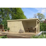 Outdoor Life Kjeld Tuinhuis 550x250 cm 28 mm vuren blank- Lessenaarsdak- Hout- Outdoor Life