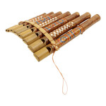 Muspor 15 pijpen in G bamboe materiaal van 15 panfluit met hoepel voor beginners