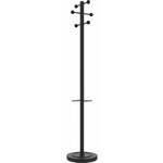 Unilux kapstok Access, hoogte 175 cm, 6 kledinghaken, met parapluhouder, zwart met hout