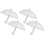 7 stuks Paraplu transparant plastic paraplu&apos;s 100 cm - doorzichtige paraplu - trouwparaplu - bruidsparaplu - stijlvol -
