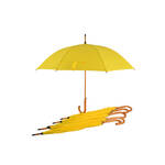 Set van 3 opvouwbare handopening paraplu&apos;s - Stevig, 100 cm diameter - Witte paraplu - Goedkope paraplu - 3X Opvouwbaar