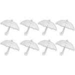14 stuks Paraplu transparant plastic paraplu&apos;s 100 cm - doorzichtige paraplu - trouwparaplu - bruidsparaplu - stijlvol -