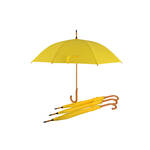 Esschert Design Paraplu Flamingo 96,5 X 50 Cm Zijde/abs Roze