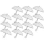 14 stuks Paraplu transparant plastic paraplu&apos;s 100 cm - doorzichtige paraplu - trouwparaplu - bruidsparaplu - stijlvol -