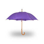 16 Beenvlakte rechte paraplu kleine verse lange handvat paraplu (houthandvat donkerblauw)