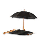 Clayre & Eef Decoratie konijn met paraplu 11*9*51 cm Grijs Decoratief Figuur Decoratieve Accessoires