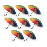 Impliva paraplu ECO 88 x 102 cm bamboe/glasfiber rood/bruin