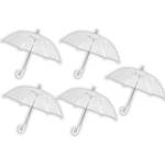 10 stuks Paraplu transparant plastic paraplu&apos;s 100 cm - doorzichtige paraplu - trouwparaplu - bruidsparaplu - stijlvol -