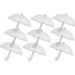 17 stuks Paraplu transparant plastic paraplu&apos;s 100 cm - doorzichtige paraplu - trouwparaplu - bruidsparaplu - stijlvol -