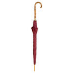 Gastrock Paraplu - Italiaanse satijn stof - Donkerbruin - Gelamineerd essenhout handvat - 61 cm doorsnede - 91 cm lang